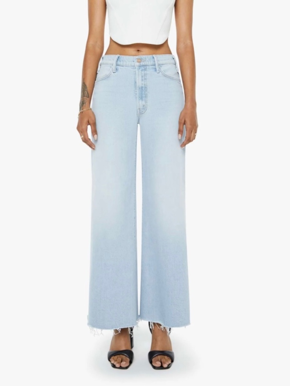 MOTHER Hustler Roller Skimp Fray Jeans